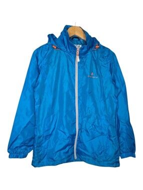 Green Lamb Womens Blue Full Zip Windbreaker Golf Jacket Medium